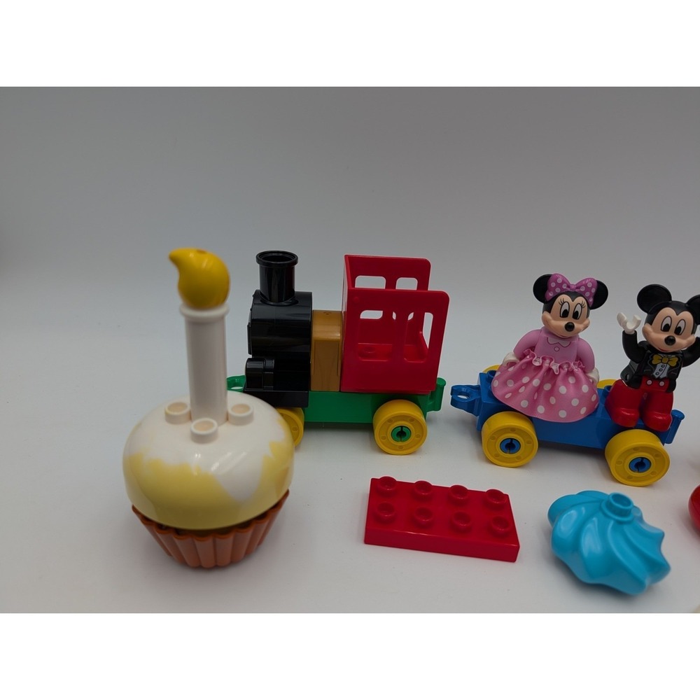 Lego Duplo Mickey Minnie Mouse Birthday Train Cupcake Balloon Lot - Picture 2 of 7